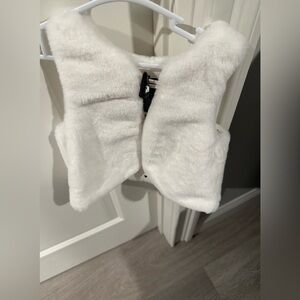 Cynthia Rowley White Faux Fur Vest